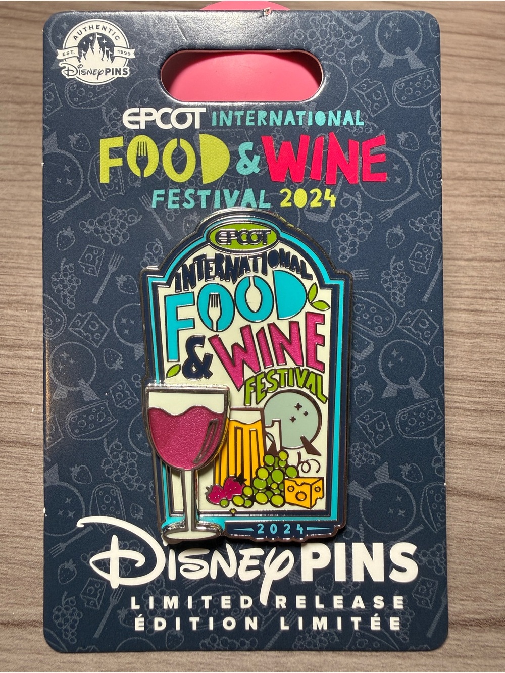 Disney Pins Epcot Food and Wine Festival Logo